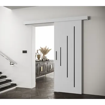 Interiérové dveře Posuvné dveře s černým úchytem SALOME 11 - 70 cm, bílé
