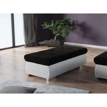 Taburet Taburet ABEL 2 - bílá ekokůže / černý