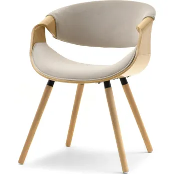 Jídelní židle Designová jídelní židle SAROLTA - béžová / dub