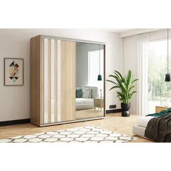 Šatní skříň Dvoudveřová šatní skříň 175/215 ELIANA - dub sonoma