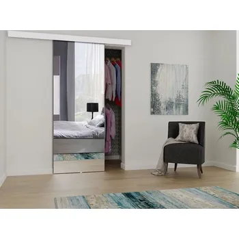 Interiérové dveře Posuvné interiérové dveře se zrcadlem PALMIRA - 70 cm, bílé