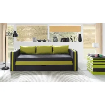 Pohovka Rozkládací pohovka s polštáři EWALD - šedá / zelená