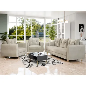 Sedací souprava VENETI EXETER 3 + 1 + 1 světlá béžová