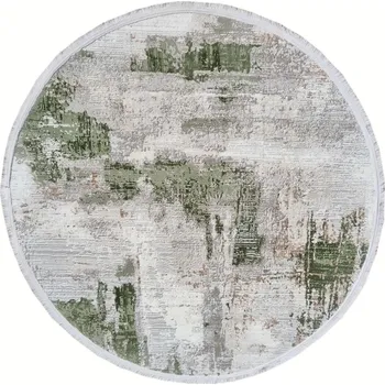 Koberec Kulatý koberec 80 cm STEFANO - béžový / zelený