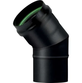 Kouřovod Koleno kouřovod peletová kamna průměr 100/45° černý matný smalt