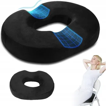 Polštář ORTOPEDICKÝ POLŠTÁŘ NA SEDĚNÍ PO PORODU HEMOROIDY PRODYŠNÝ 45CM