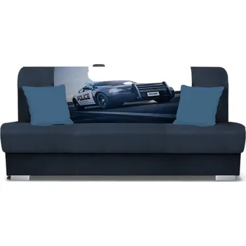 Pohovka Rozkládací pohovka BIRMA - grafitová / policie