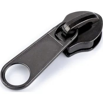 Zip Jezdec ke spirálovým zipům No 10, střední, 2 nikl černý