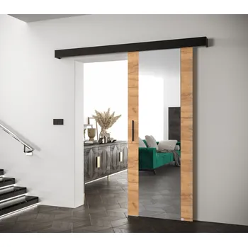 Interiérové dveře Posuvné dveře s černým úchytem SALOME 2 - 80 cm, dub craft zlatý / černé