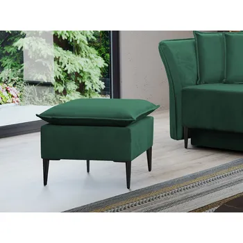 Taburet Taburetka KURI - zelená / černé nožky