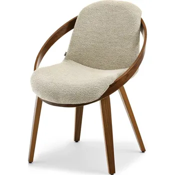 Jídelní židle Designová jídelní židle HODA - béžová / ořech