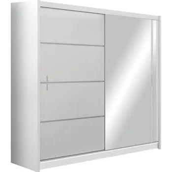 Šatní skříň Šatní skříň 203 CHITA se zrcadlem - bílá
