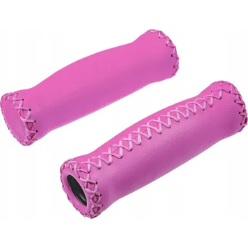 grip Gripy na kolo Velo Vintage 127 mm růžové kožené retro klasické