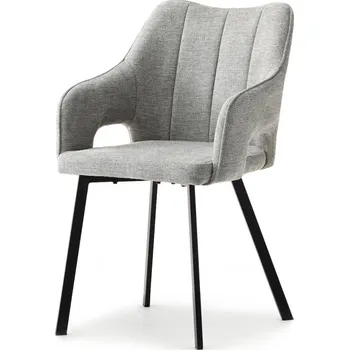 Jídelní židle Čalouněná jídelní židle DILANY - šedá / černá
