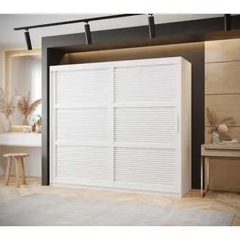 Šatní skříň Šatní skříň MATILDA 1 - 200 cm, bílá / stříbrná