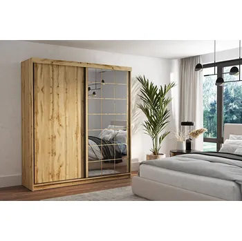 Šatní skříň Dvoudveřová šatní skříň 200/62 TERIA - dub wotan