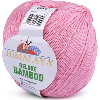Příze Pletací příze Deluxe Bamboo 100 g, střední, 4 (07) růžová