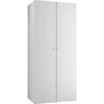 Úzká skříň do předsíně 74 cm LURDES - bílá