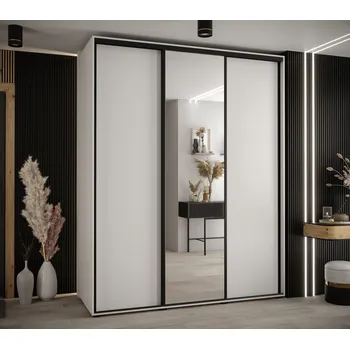 Šatní skříň Šatní skříň ASIRI 3 - 190/60 cm, bílá / černá