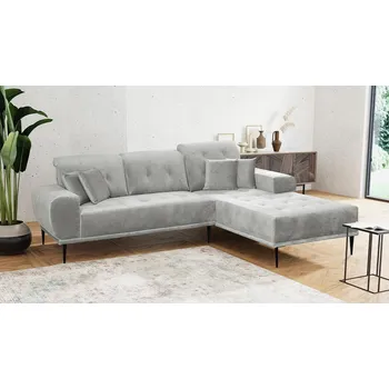 Sedací souprava Moderní rohová sedací souprava RURI - světlá šedá 2, pravý roh