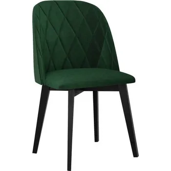 Jídelní židle Čalouněná jídelní židle AFTON 6 - černá / zelená