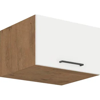 Kuchyňská linka Hluboká digestořová skříňka VANYA - šířka 60 cm, bílá / dub lancelot