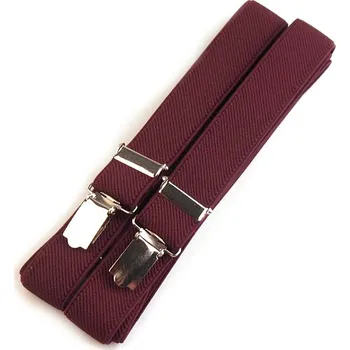 Kšandy Šle šíře 2,5 cm délka 125 cm, střední, 21 bordó