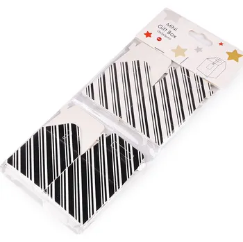 Dárková mini krabička s visačkou, střední, 1 stříbrná