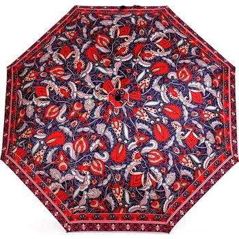 Deštník Dámský skládací vystřelovací deštník, střední, 2 modrá tmavá