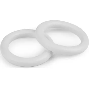 Dřevěný barevný kroužek vnější Ø58 mm, střední, 1 bílá