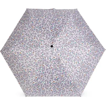 Deštník Dámský mini skládací deštník květy, střední, 2 krémová světlá fialová