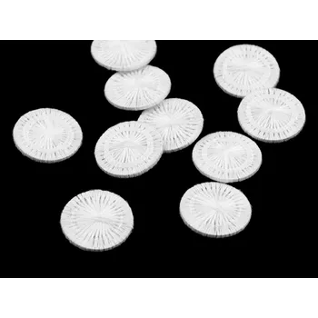 Povlečení Knoflík nitěný pro ložní povlečení velikost 24; 26", střední, 1 (24") bílá