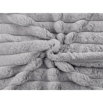 Kožešina s pruhy / imitace činčily, střední, 6 šedá světlá