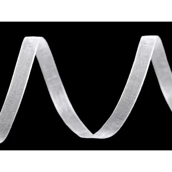 Stuha Monofilová stuha šíře 7 mm, střední, 1 (01) bílá