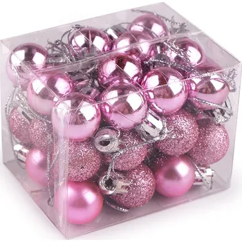 Vánoční dekorace Vánoční baňky Ø20 mm, střední, 4 pudrová