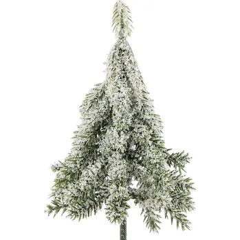 umělá květina Umělý stromeček na drátku zasněžený do věnců, květináčů 13 cm, 17 cm, střední, 1 (13 cm) zelená