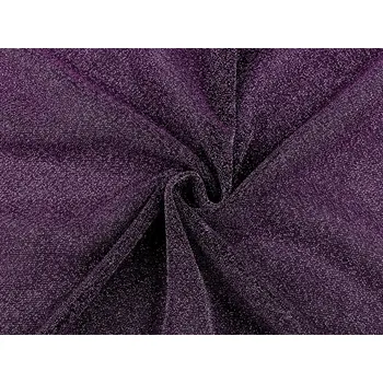 Úplet s lurexem jemný, střední, 4 fialová