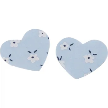 Nažehlovačka srdce, střední, 4 modrá ledová