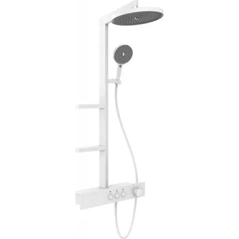 Sprchový set Mexen Plex nástěnný sprchový set s dešťovou sprchou a baterií, bílý - 78103-20 Nástěnné sprchové systémy