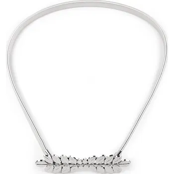 Opasek Kovový pásek pružný šíře 0,9 cm, střední, 2 stříbrná list