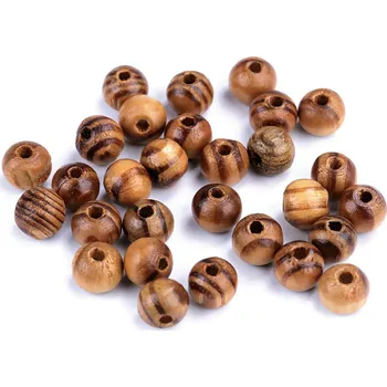 Korálek Dřevěné korálky Strip Ø8 mm, malé, 2 borovice střední