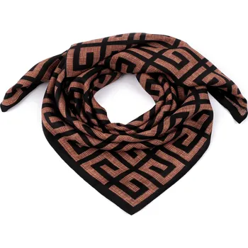 Šátek Šátek 65x65 cm, střední, 4 černá béžová