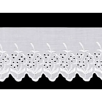 Madeira štykování šíře 9,5 cm, 10,5 cm, střední, 2 (9,5 cm) bílá