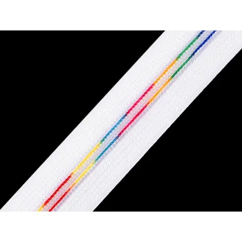 Zip Duhový zip spirálový No 5 metráž, malé, bílá