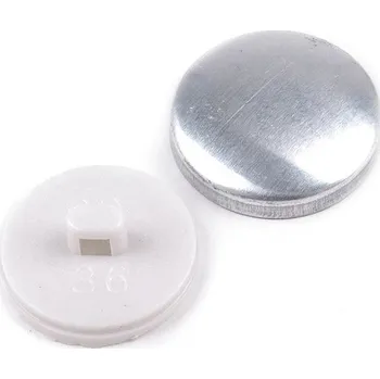 Knoflík Knoflík na potahování velikost 36", velké, 2 bílá