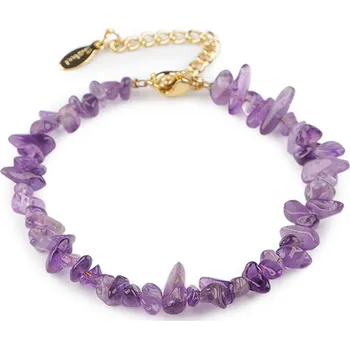 Náramek Náramek ze zlomků minerálů, střední, 4 ametyst