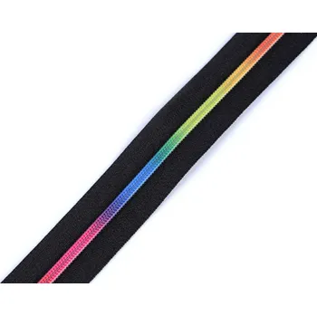 Zip Duhový zip spirálový No 3 metráž, střední, 322 černá