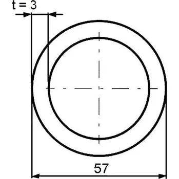 Stavební materiál Trubka konstrukční 57×3 mm – 6 m