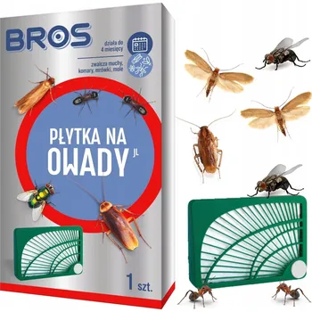 BROS PŁYTKA NA OWADY LIKWIDUJE OWADY KOMARY MOUCHY MOLY ŠVÁBY MRAVENCI