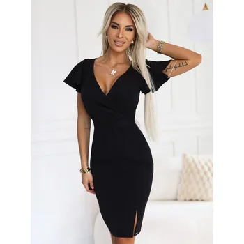 Dámské šaty Elegantní černé šaty NINA 479-9, VELIKOST XL